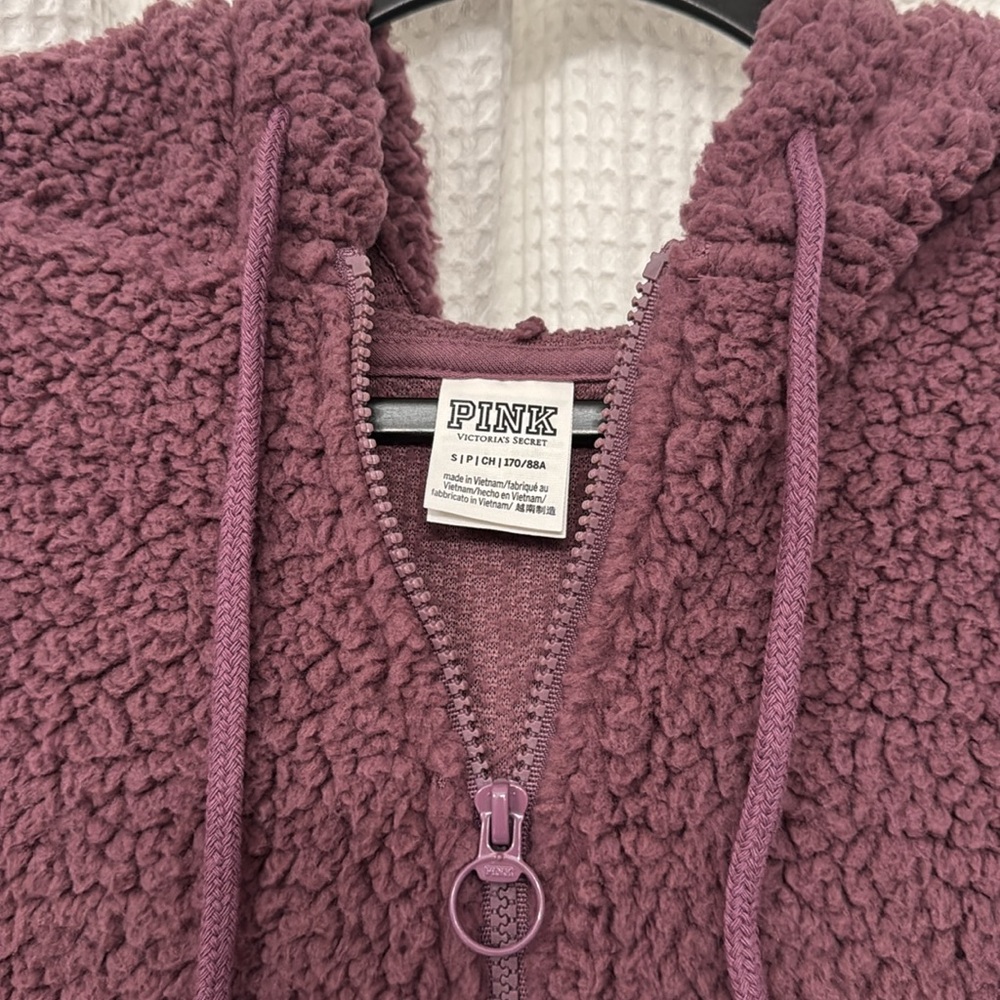 Cozy Sherpa Pullover Hoodie - Purple - Picture 2 of 3